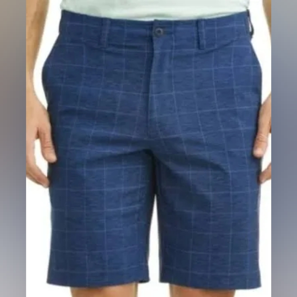 Ben Hogan Blue Plaid Golf Shorts Size 40 – Performance Stretch, Lightweight